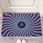 Psychedelic Om Print Rubber Doormat