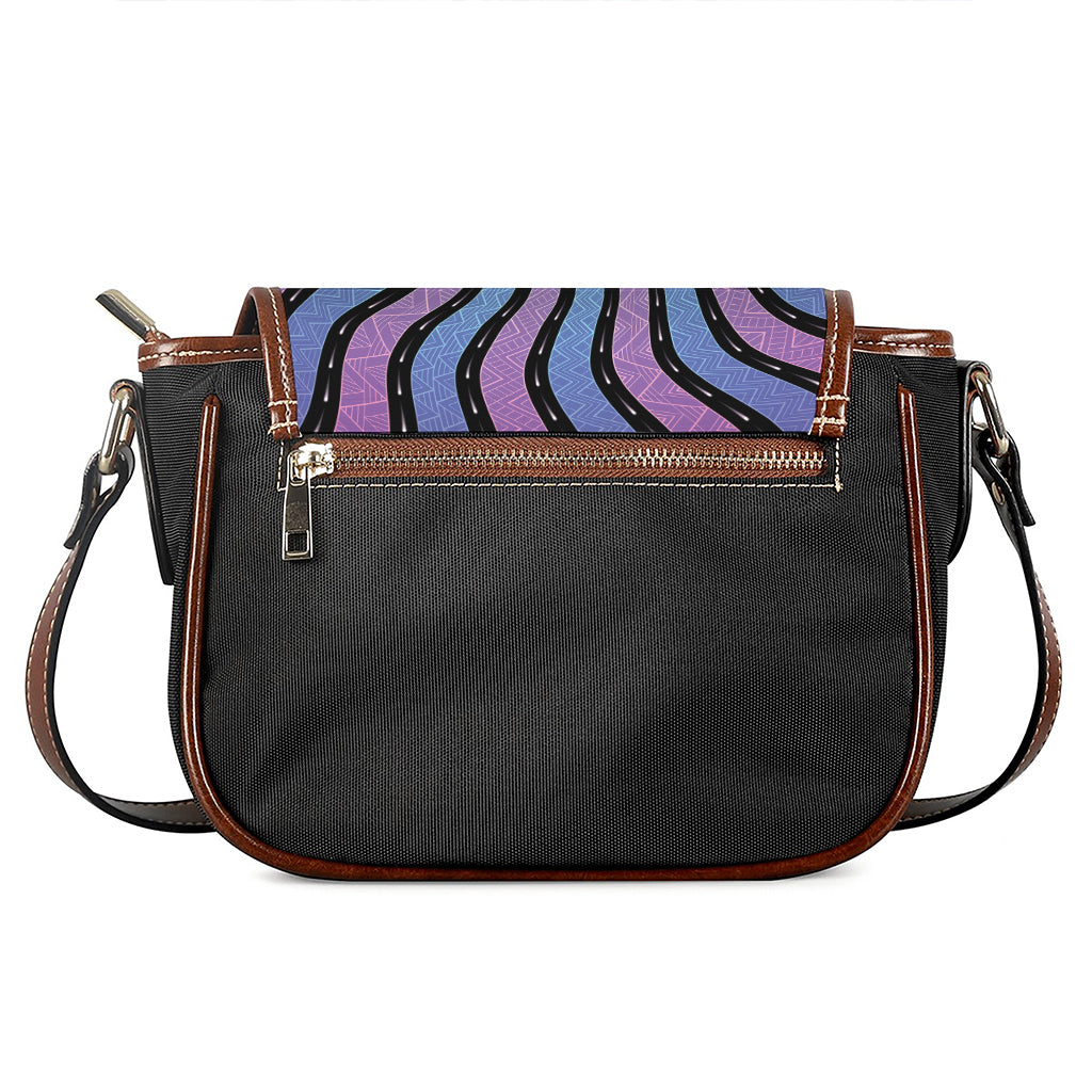 Psychedelic Om Print Saddle Bag