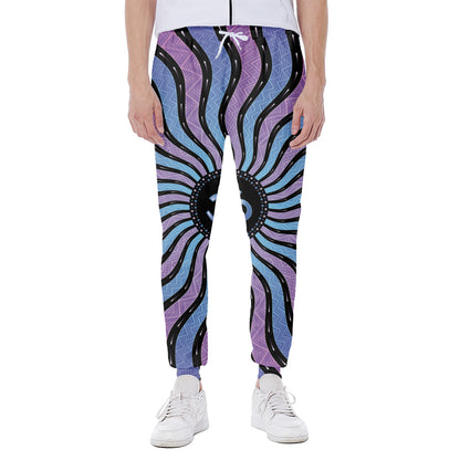 Psychedelic Om Print Scuba Joggers