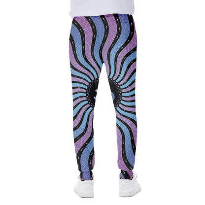 Psychedelic Om Print Scuba Joggers