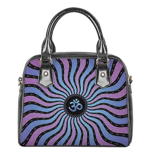 Psychedelic Om Print Shoulder Handbag