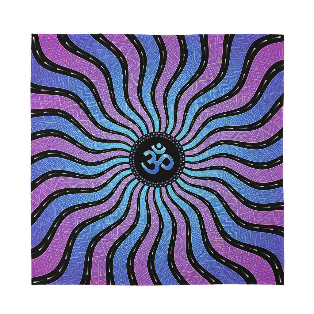 Psychedelic Om Print Silk Bandana