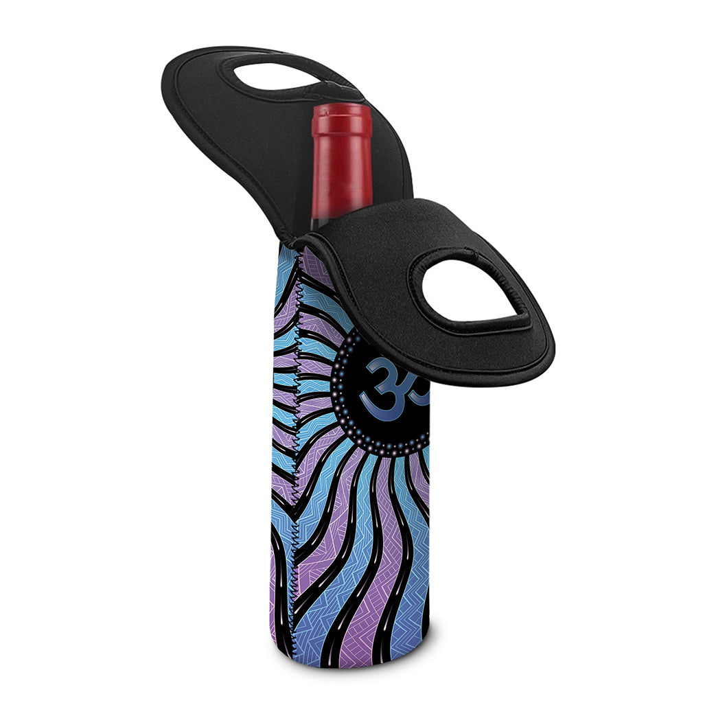 Psychedelic Om Print Single Neoprene Wine Tote