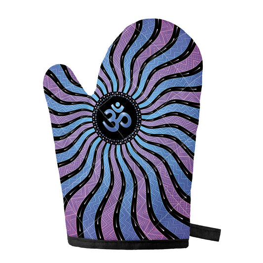 Psychedelic Om Print Single Oven Mitt