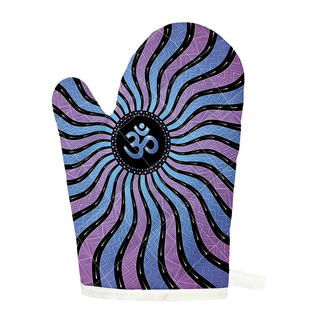 Psychedelic Om Print Single Oven Mitt