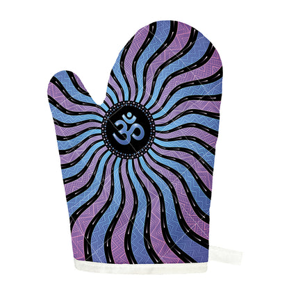 Psychedelic Om Print Single Oven Mitt