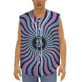 Psychedelic Om Print Sleeveless Baseball Jersey