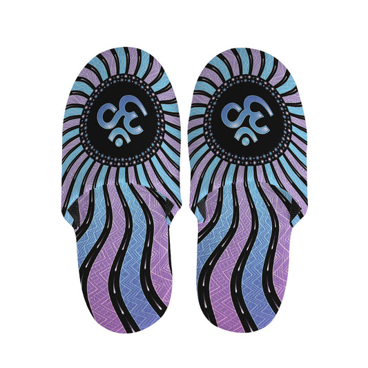Psychedelic Om Print Slippers