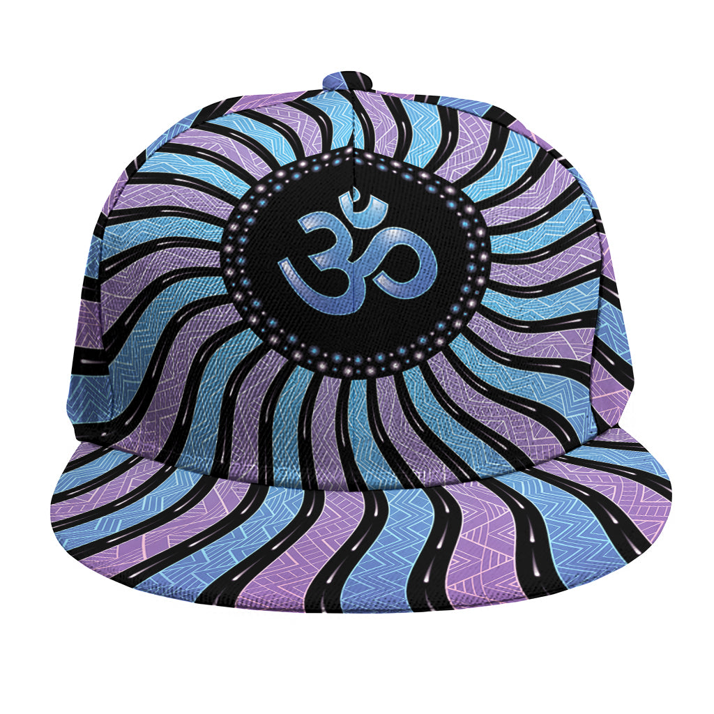 Psychedelic Om Print Snapback Cap