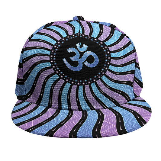 Psychedelic Om Print Snapback Cap