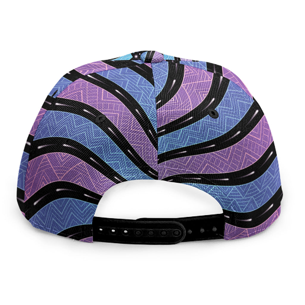 Psychedelic Om Print Snapback Cap