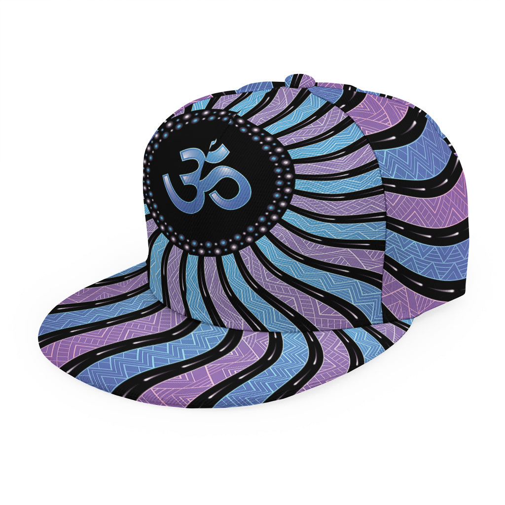 Psychedelic Om Print Snapback Cap