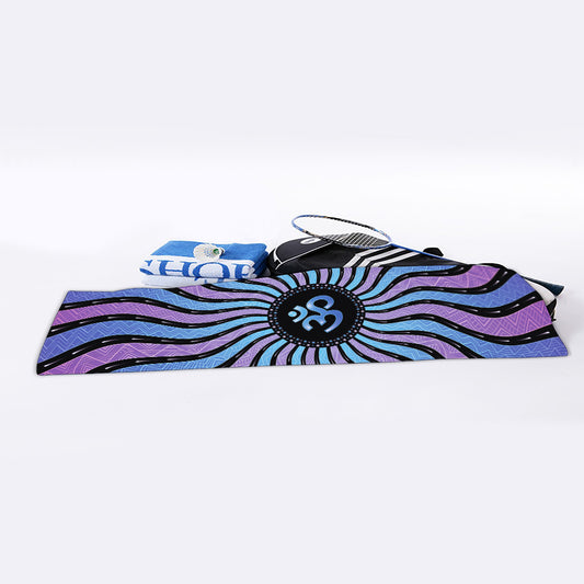 Psychedelic Om Print Sports Towel