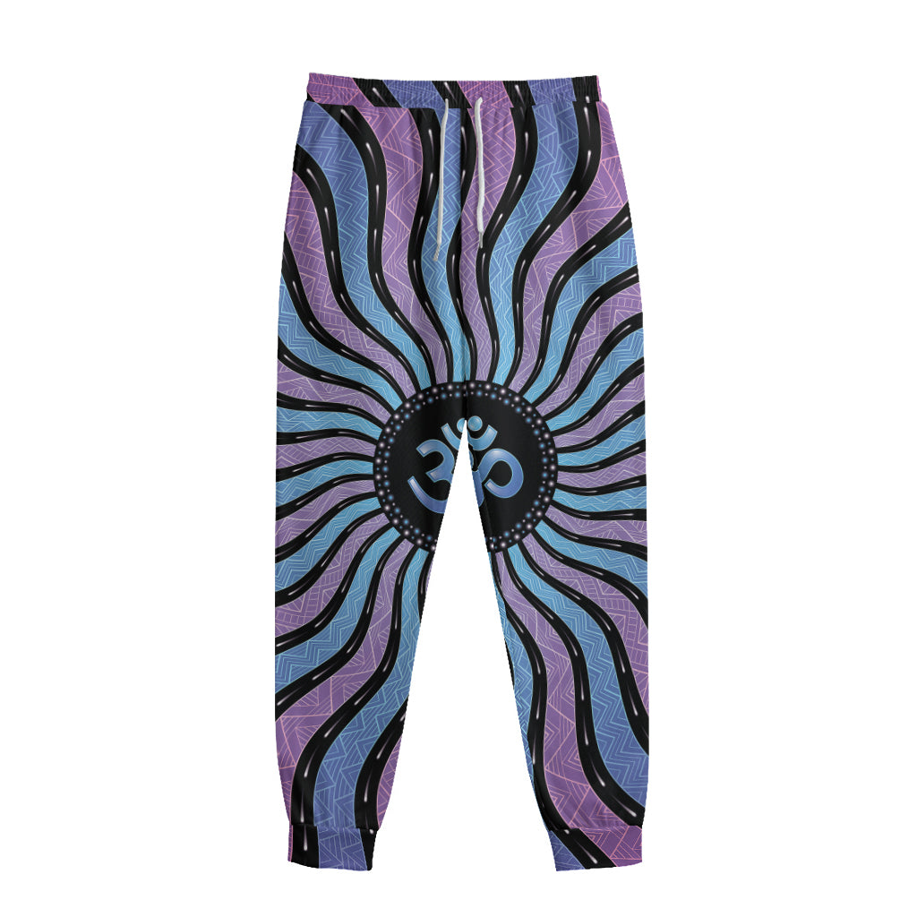 Psychedelic Om Print Sweatpants