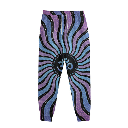 Psychedelic Om Print Sweatpants