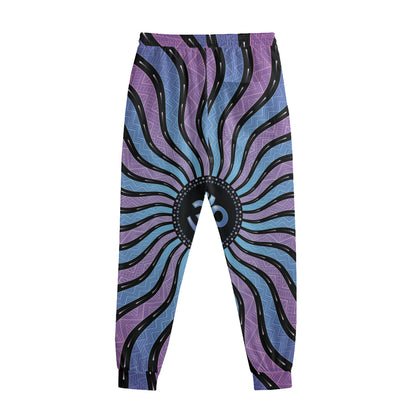 Psychedelic Om Print Sweatpants