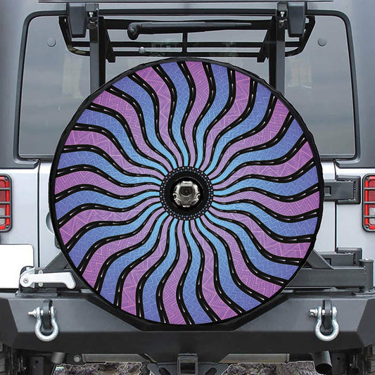 Psychedelic Om Print Tire Cover With Camera Hole