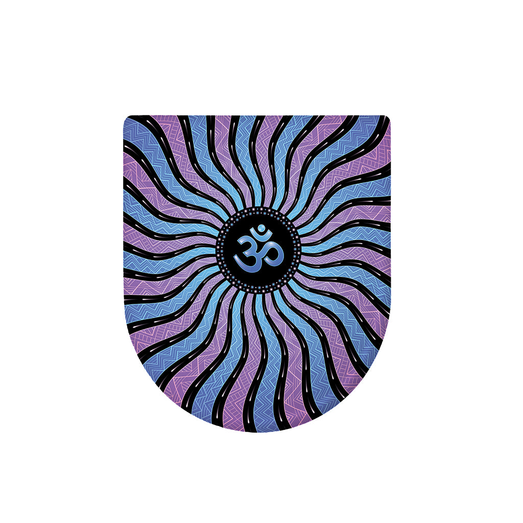 Psychedelic Om Print Toilet Lid Cover