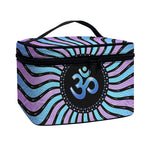 Psychedelic Om Print Travel Makeup Bag