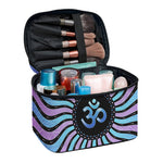 Psychedelic Om Print Travel Makeup Bag