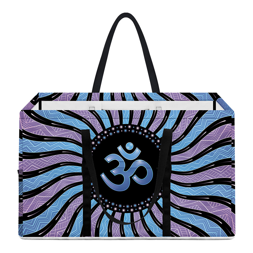 Psychedelic Om Print Utility Tote Bag