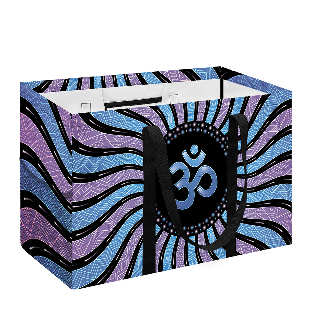 Psychedelic Om Print Utility Tote Bag