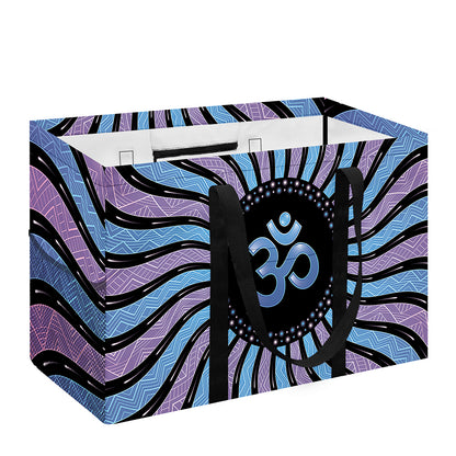 Psychedelic Om Print Utility Tote Bag