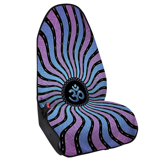 Psychedelic Om Print Waterproof Car Seat Cover