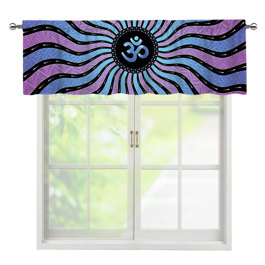 Psychedelic Om Print Window Valance