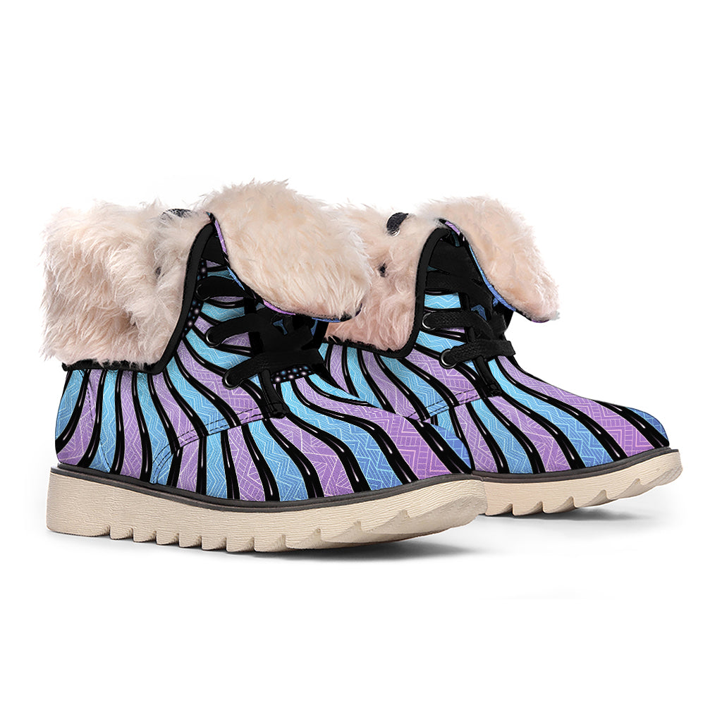 Psychedelic Om Print Winter Boots
