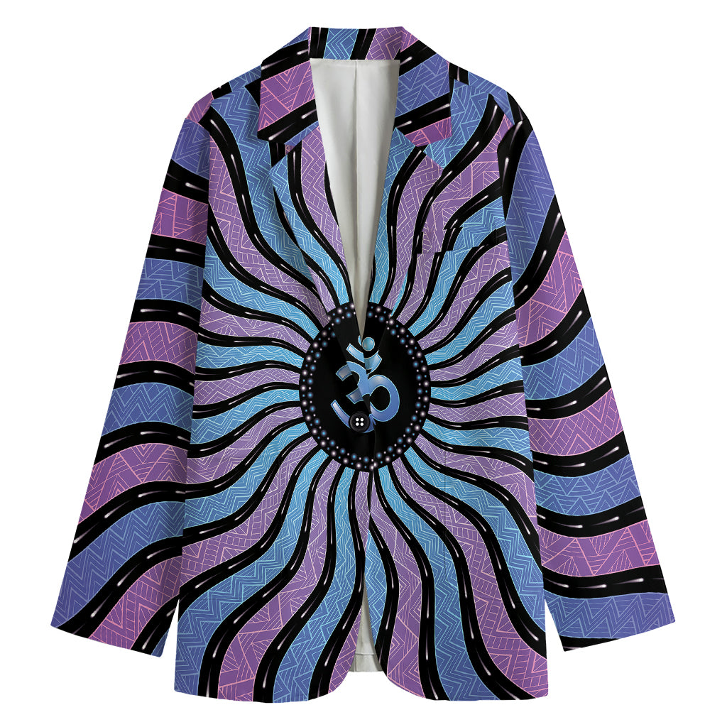 Psychedelic Om Print Women's Blazer