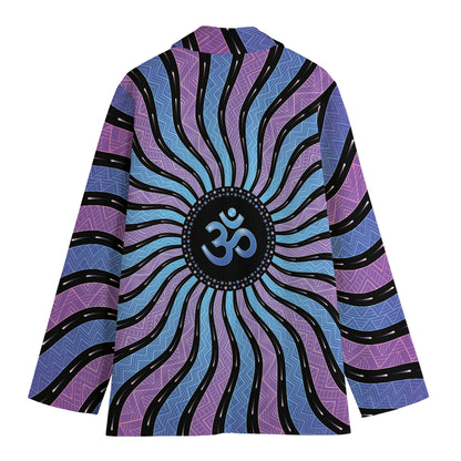 Psychedelic Om Print Women's Blazer