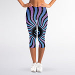 Psychedelic Om Print Women's Capri Leggings