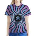 Psychedelic Om Print Women's Polo Shirt