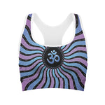 Psychedelic Om Print Women's Sports Bra