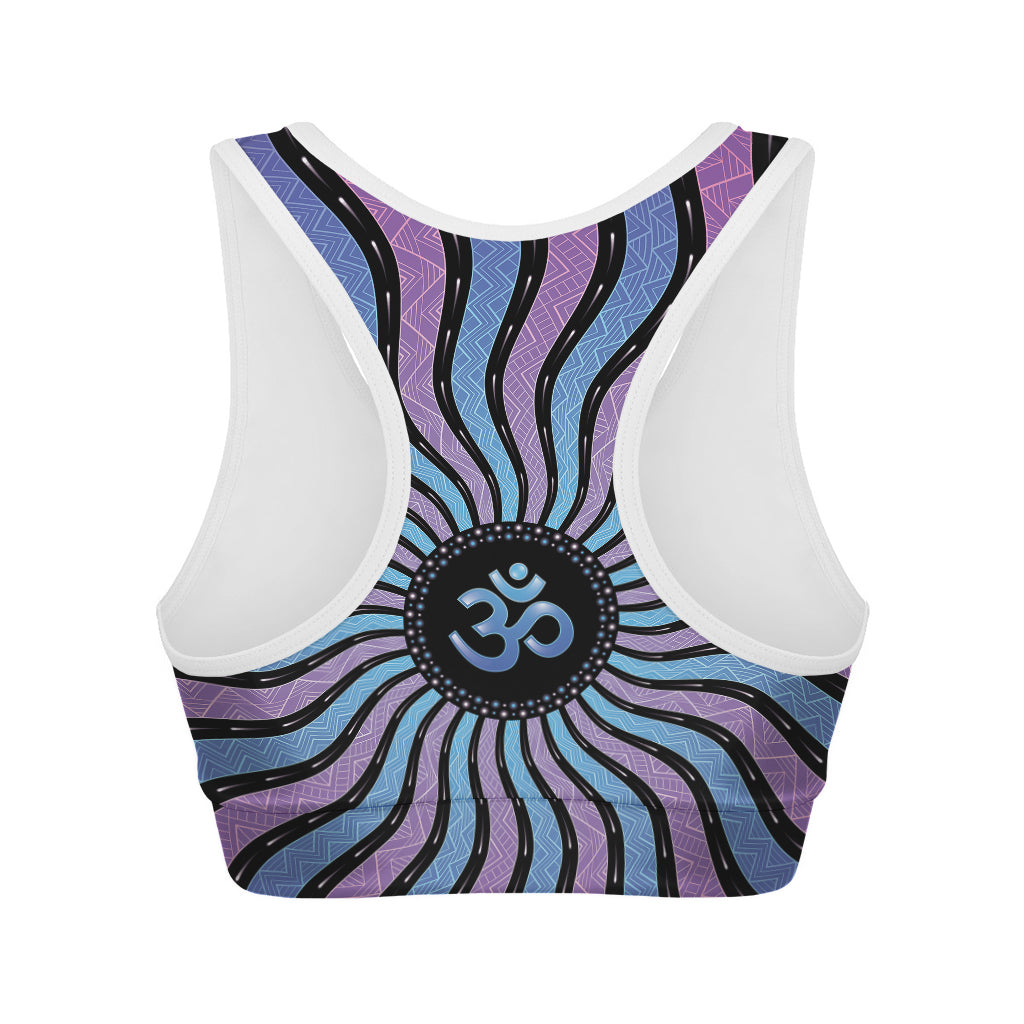 Psychedelic Om Print Women's Sports Bra