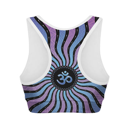 Psychedelic Om Print Women's Sports Bra