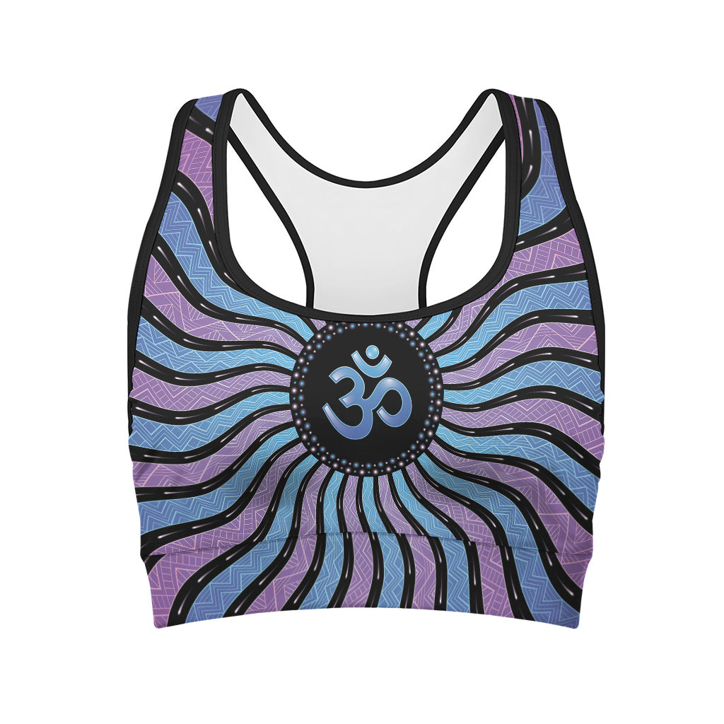 Psychedelic Om Print Women's Sports Bra