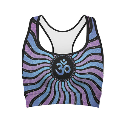 Psychedelic Om Print Women's Sports Bra
