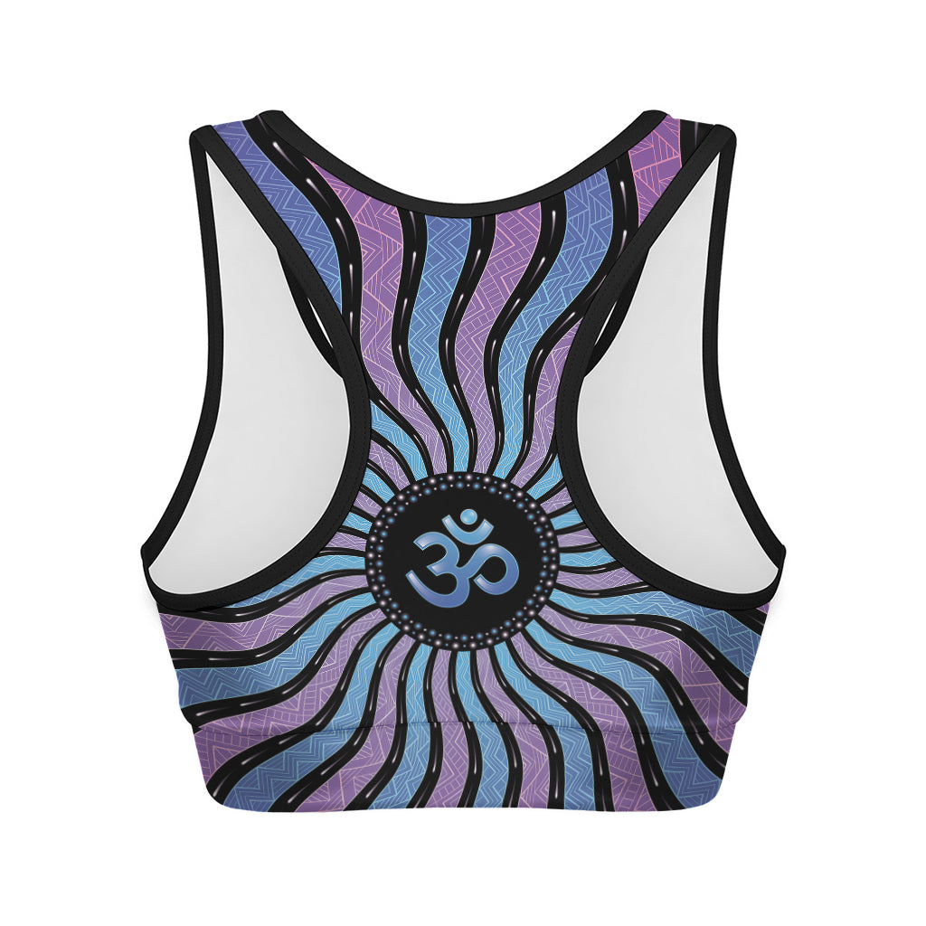 Psychedelic Om Print Women's Sports Bra