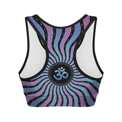 Psychedelic Om Print Women's Sports Bra