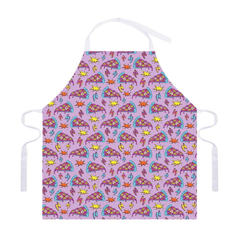 Psychedelic Pizza Pattern Print Adjustable Apron