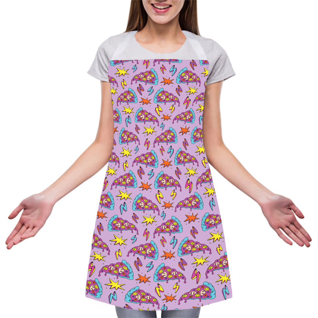 Psychedelic Pizza Pattern Print Adjustable Apron