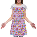 Psychedelic Pizza Pattern Print Adjustable Apron
