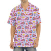 Psychedelic Pizza Pattern Print Aloha Shirt