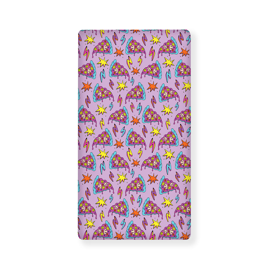 Psychedelic Pizza Pattern Print Baby Crib Sheet
