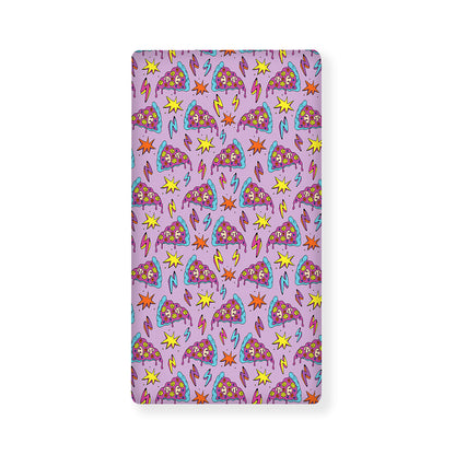 Psychedelic Pizza Pattern Print Baby Crib Sheet