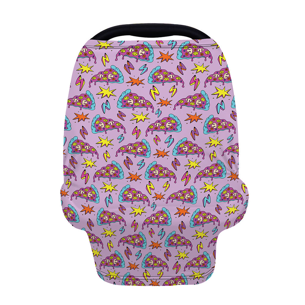 Psychedelic Pizza Pattern Print Baby Seat Cover