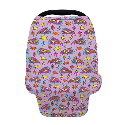 Psychedelic Pizza Pattern Print Baby Seat Cover