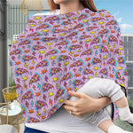 Psychedelic Pizza Pattern Print Baby Seat Cover